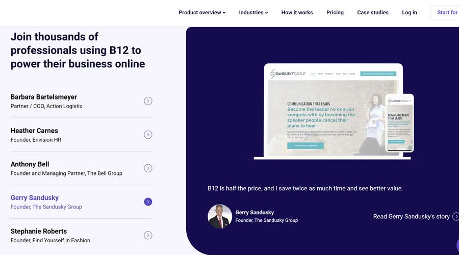 Go to B12 AI Site Builder B12 AI Site Builder
