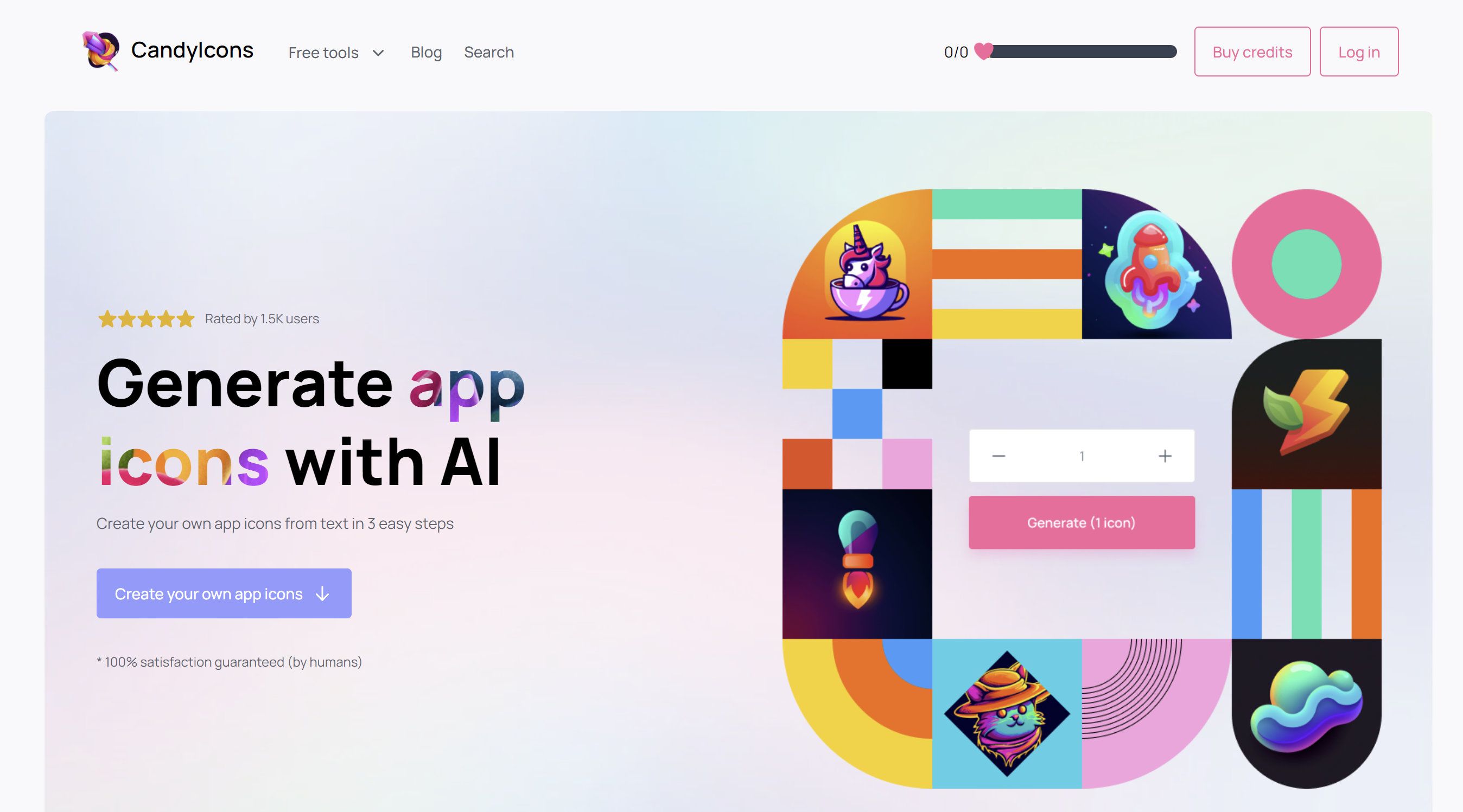 CandyIcons - AI Website